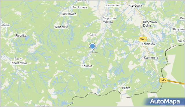 mapa Na Skałce, Na Skałce na mapie Targeo